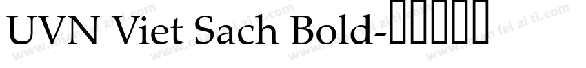 UVN Viet Sach Bold字体转换